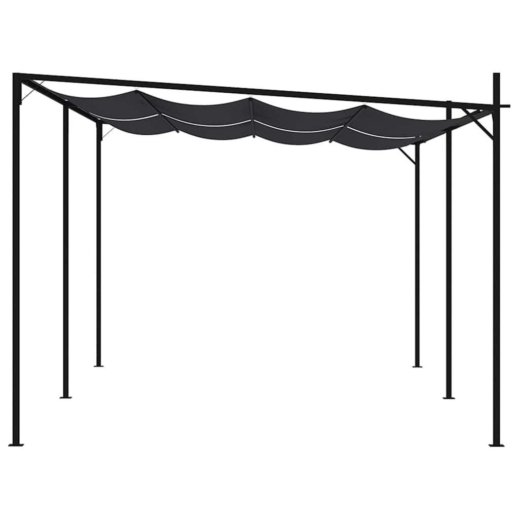 Gazebo con Tetto Retrattile 600x300x233 cm Antracite