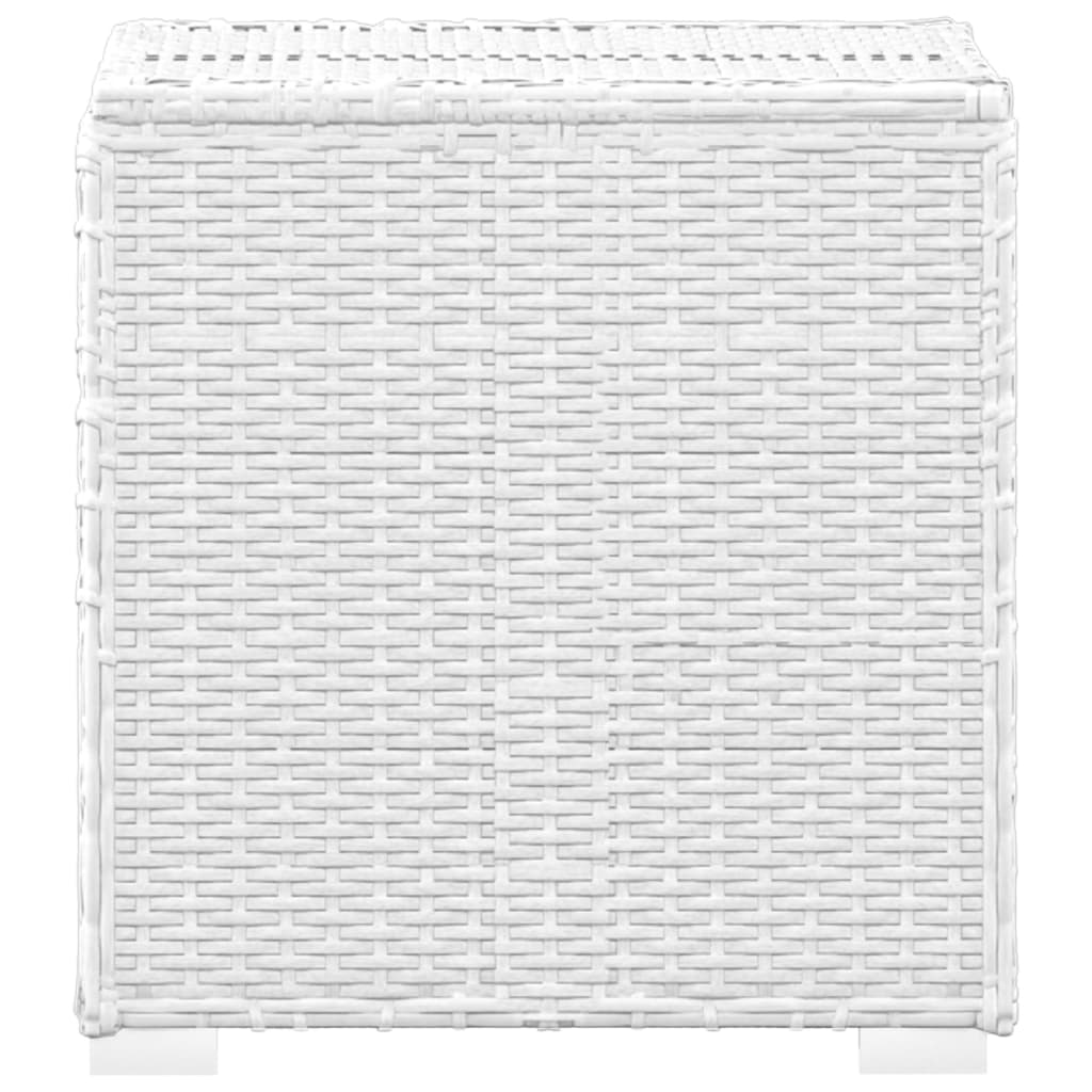 Lettini Prendisole con Tavolino 3 pz in Polyrattan Bianco - homemem39