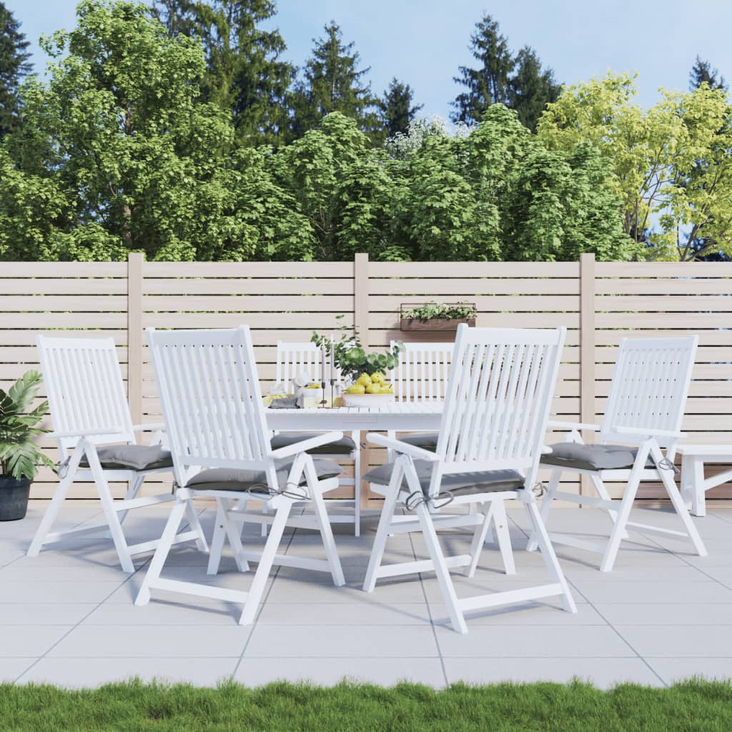 Cuscini per Sedia 6 pz Grigi 40x40x7 cm in Tessuto Oxford | homemem39