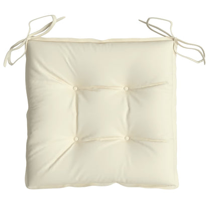 Cuscini per Sedia 4pz Bianco Crema 40x40x7 cm in Tessuto Oxford - homemem39