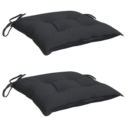 Cuscini per Sedia 2 pz Neri 40x40x7 cm in Tessuto Oxford | homemem39