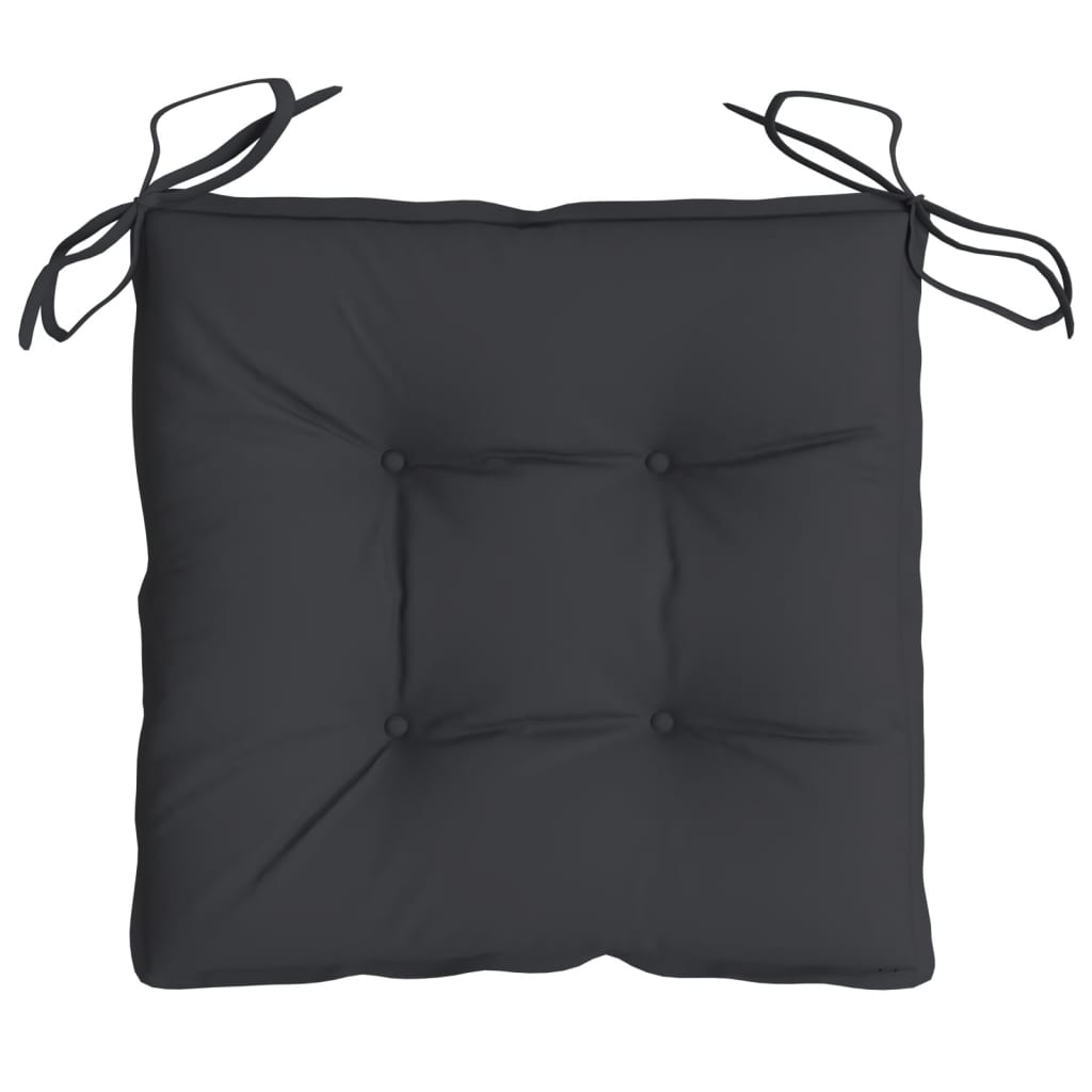Cuscini per Sedia 2 pz Neri 40x40x7 cm in Tessuto Oxford | homemem39
