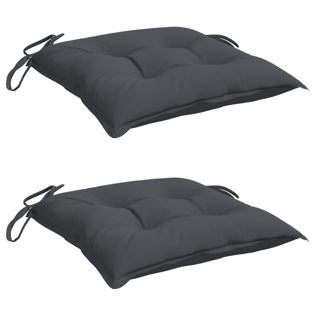 Cuscini per Sedia 2 pz Antracite 50x50x7 cm Tessuto Oxford