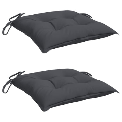 Cuscini per Sedia 2 pz Antracite 50x50x7 cm Tessuto Oxford