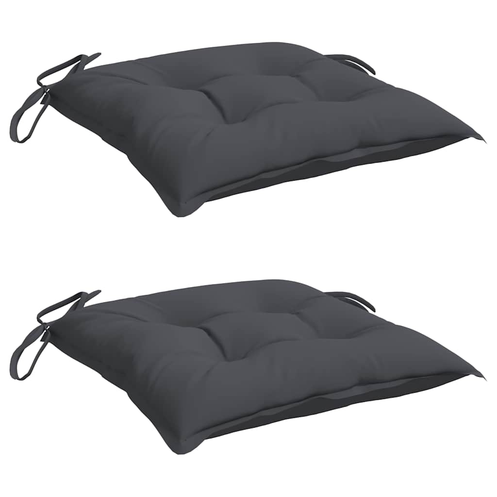 Cuscini per Sedia 2 pz Antracite 50x50x7 cm Tessuto Oxford