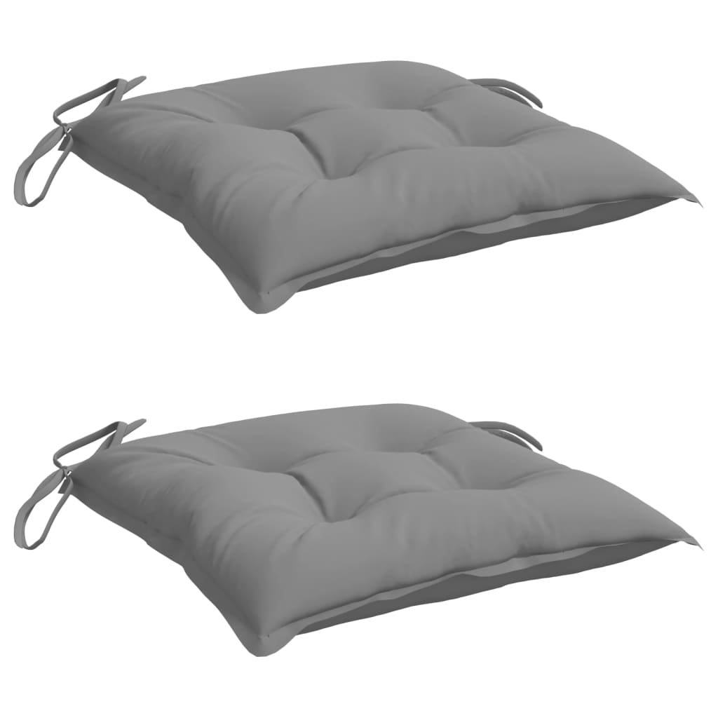 Cuscini per Sedia 2 pz Grigi 50x50x7 cm Tessuto Oxford | homemem39