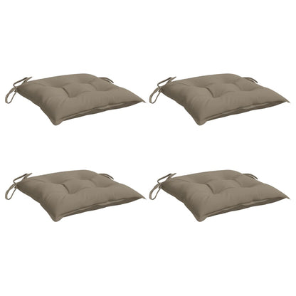 Cuscini per Sedia 4 pz Tortora 50x50x7 cm Tessuto Oxford | homemem39