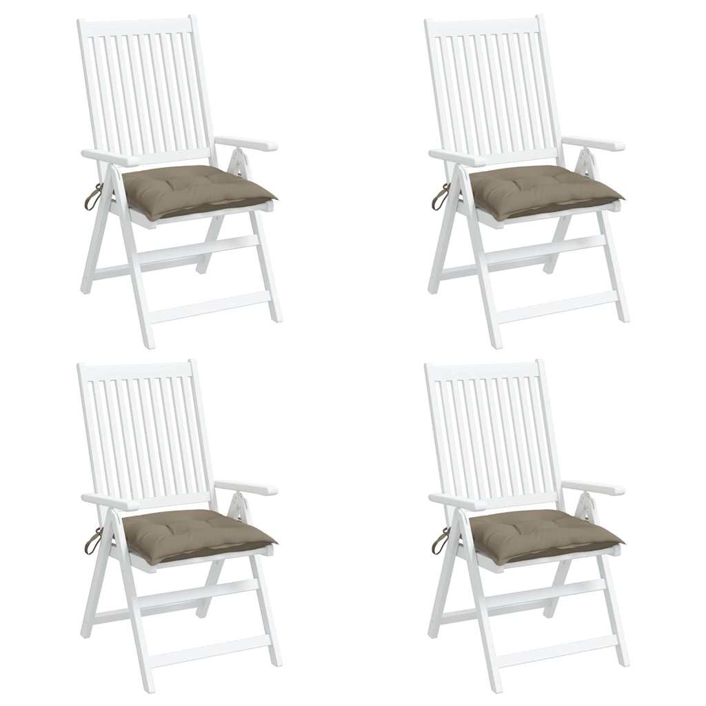 Cuscini per Sedia 4 pz Tortora 50x50x7 cm Tessuto Oxford