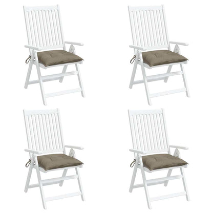 Cuscini per Sedia 4 pz Tortora 50x50x7 cm Tessuto Oxford