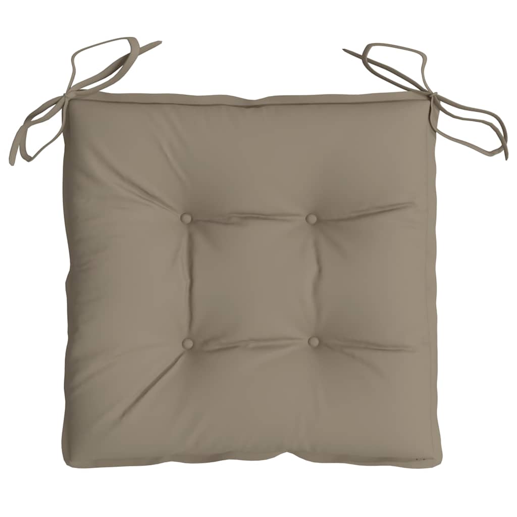 Cuscini per Sedia 4 pz Tortora 50x50x7 cm Tessuto Oxford
