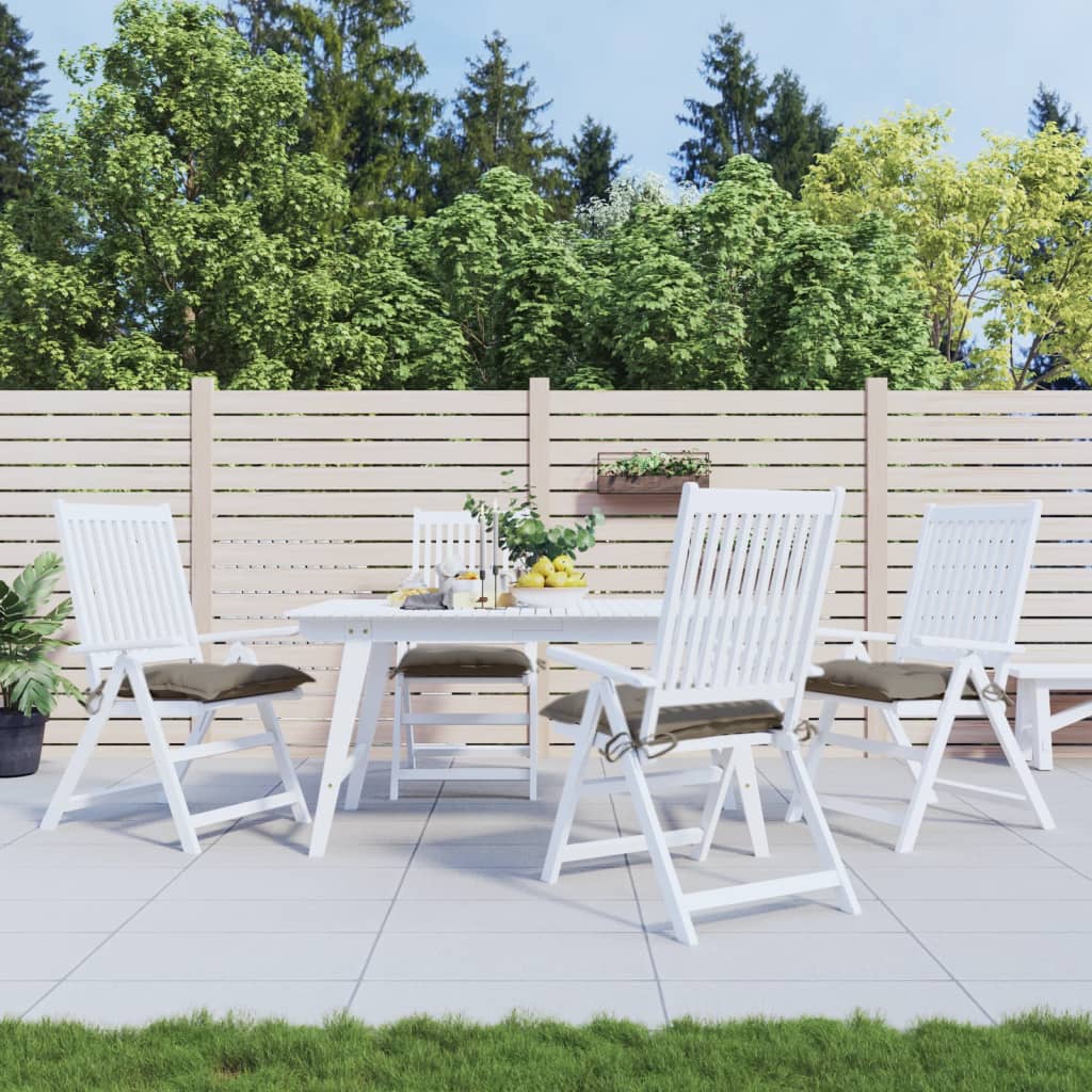 Cuscini per Sedia 4 pz Tortora 50x50x7 cm Tessuto Oxford | homemem39