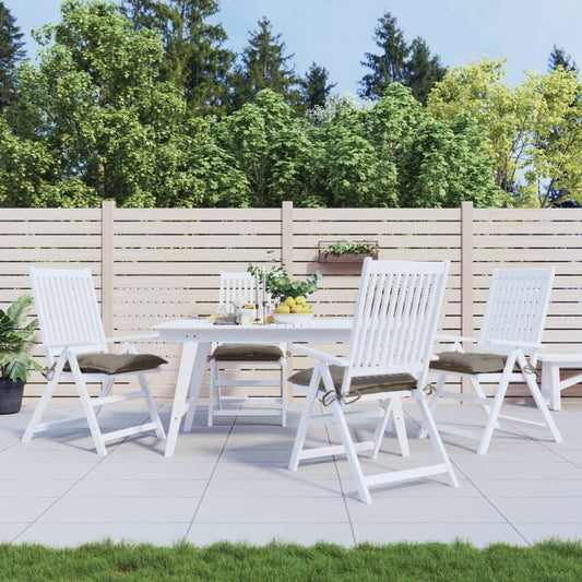Cuscini per Sedia 4 pz Tortora 50x50x7 cm Tessuto Oxford | homemem39