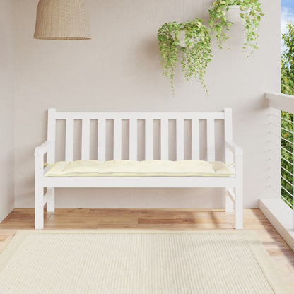 Cuscino per Panca Bianco Crema 150x50x7 cm in Tessuto Oxford - homemem39