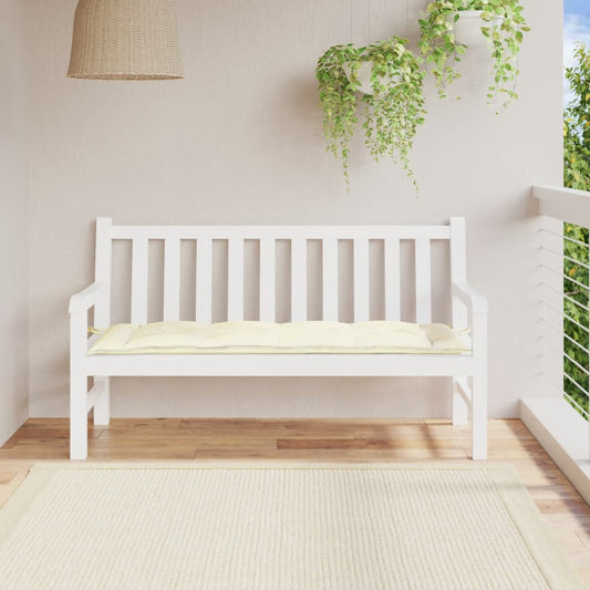 Cuscino per Panca Bianco Crema 150x50x7 cm in Tessuto Oxford - homemem39