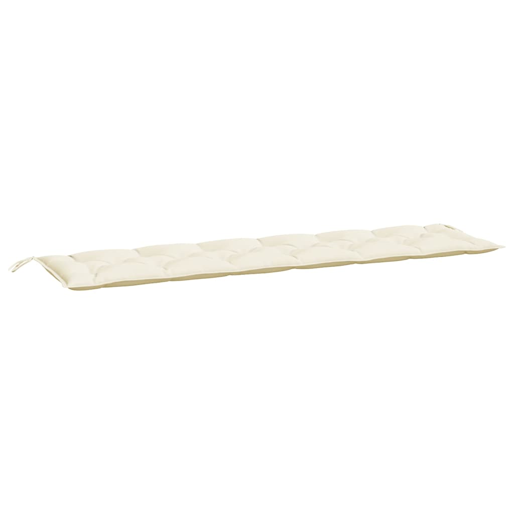 Cuscino per Panca Bianco Crema 200x50x7 cm in Tessuto Oxford