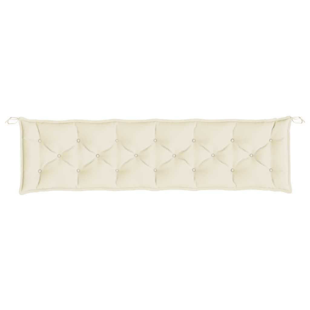 Cuscino per Panca Bianco Crema 200x50x7 cm in Tessuto Oxford