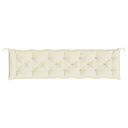 Cuscino per Panca Bianco Crema 200x50x7 cm in Tessuto Oxford