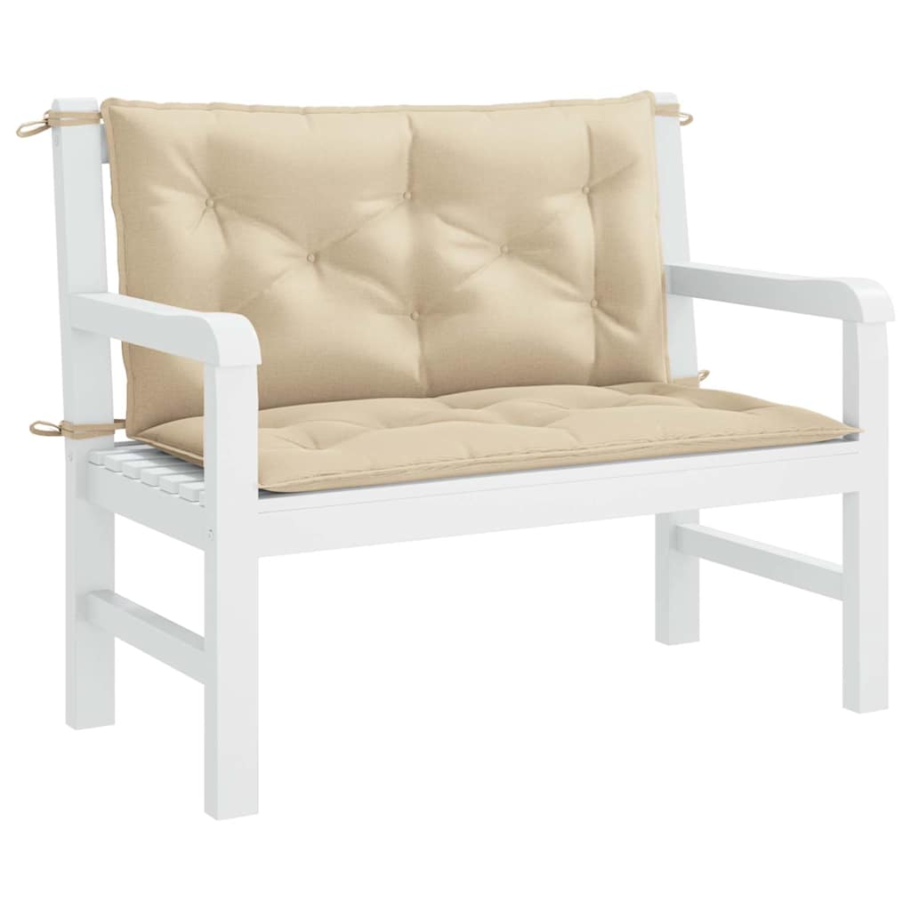 Cuscino per Panca Beige 100x(50+50)x7cm in Tessuto Oxford