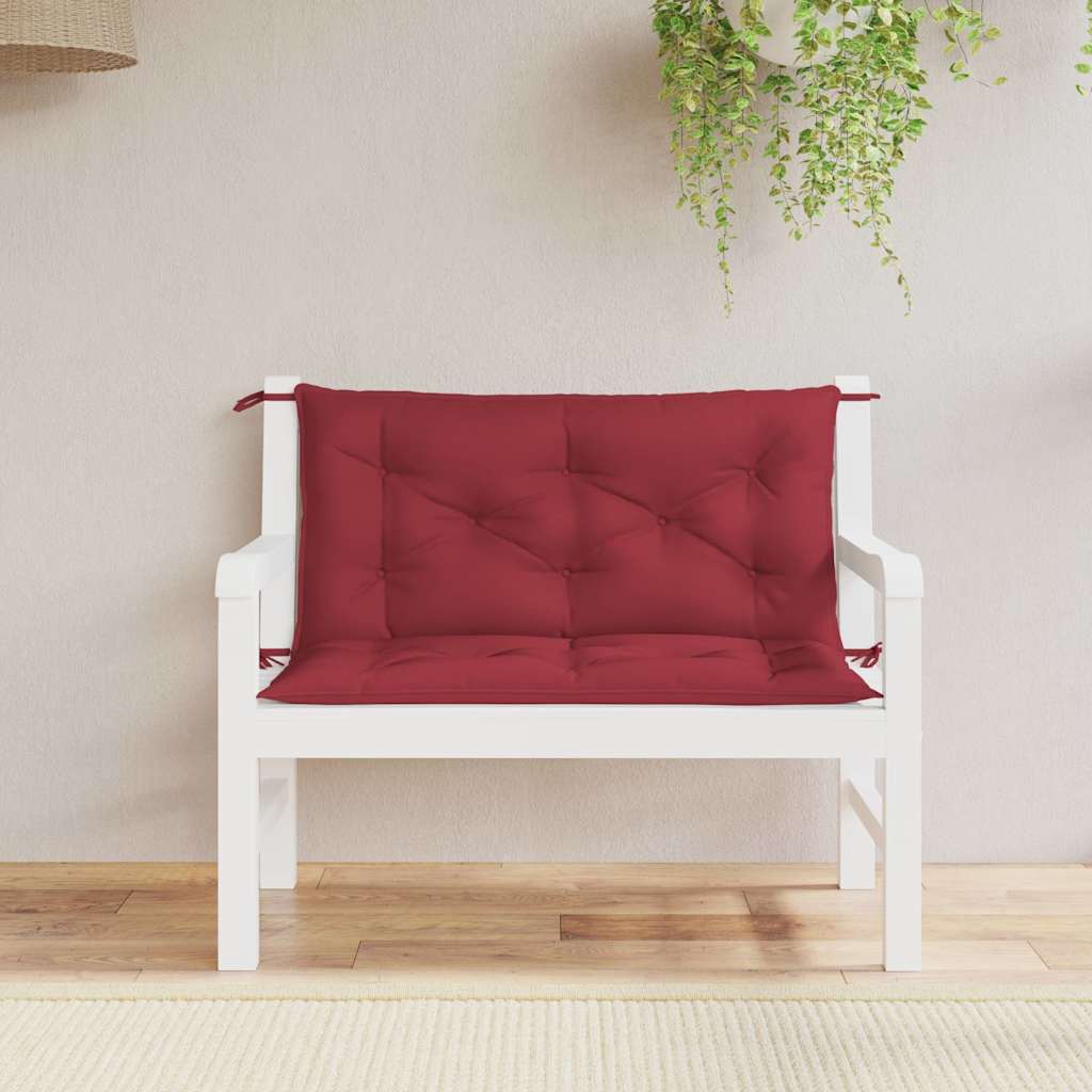 Cuscino per Panca Rosso Vino 100x(50+50)x7cm in Tessuto Oxford