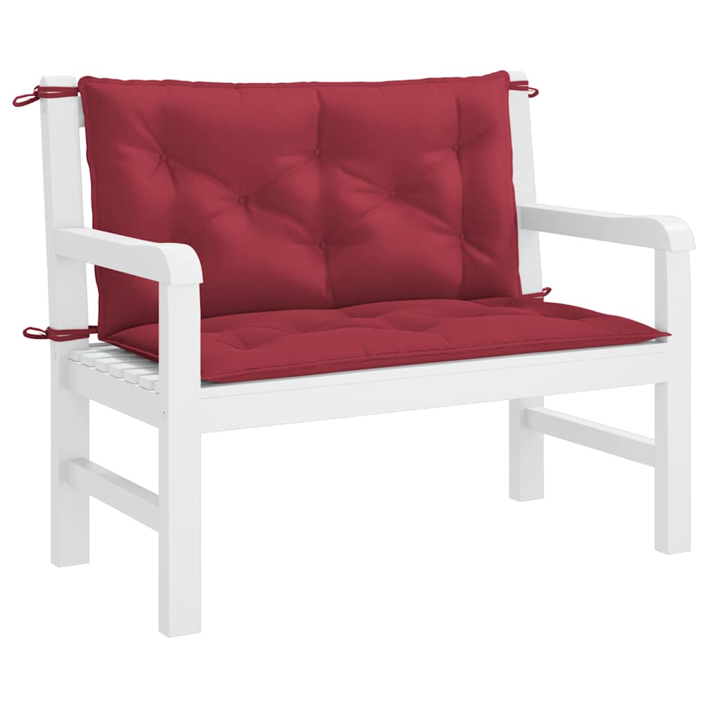 Cuscino per Panca Rosso Vino 100x(50+50)x7cm in Tessuto Oxford