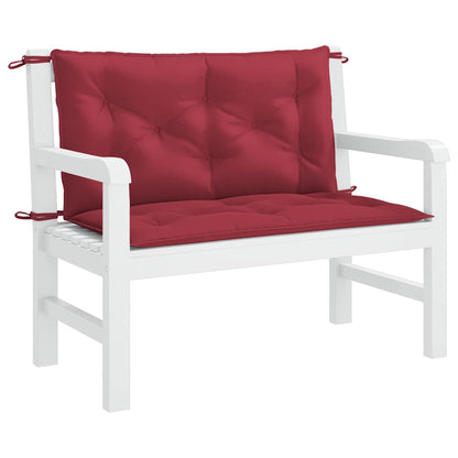 Cuscino per Panca Rosso Vino 100x(50+50)x7cm in Tessuto Oxford