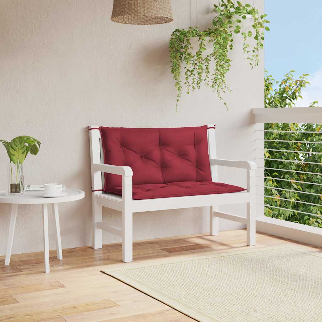 Cuscino per Panca Rosso Vino 100x(50+50)x7cm in Tessuto Oxford