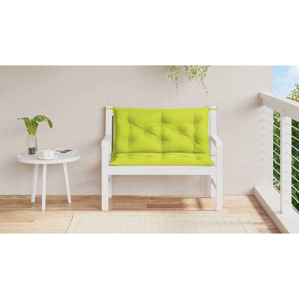 Cuscino Panca Verde Intenso 100x(50+50)x7cm in Tessuto Oxford