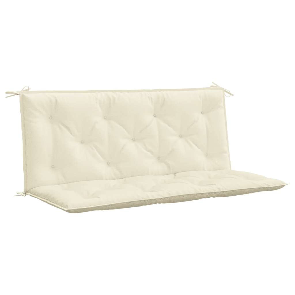 Cuscino per Panca Bianco Crema 120x(50+50)x7cm Tessuto Oxford | homemem39