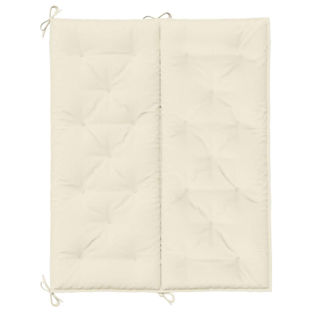Cuscino per Panca Bianco Crema 120x(50+50)x7cm Tessuto Oxford