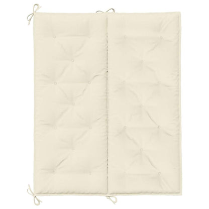 Cuscino per Panca Bianco Crema 120x(50+50)x7cm Tessuto Oxford
