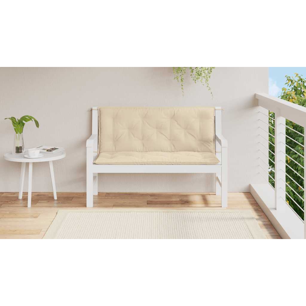Cuscino per Panca Beige 120x(50+50)x7 cm in Tessuto Oxford | homemem39