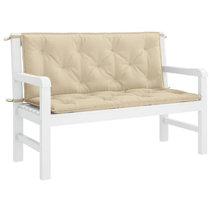 Cuscino per Panca Beige 120x(50+50)x7 cm in Tessuto Oxford