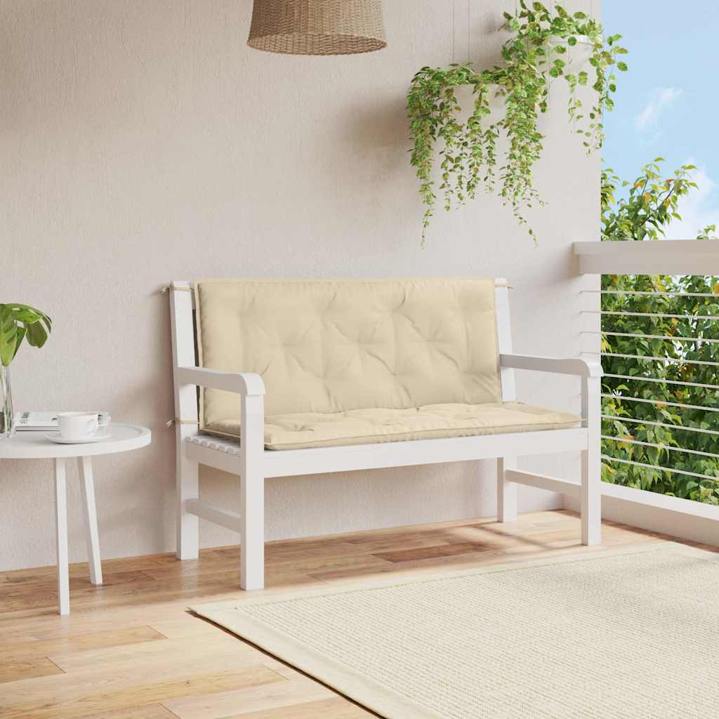 Cuscino per Panca Beige 120x(50+50)x7 cm in Tessuto Oxford | homemem39