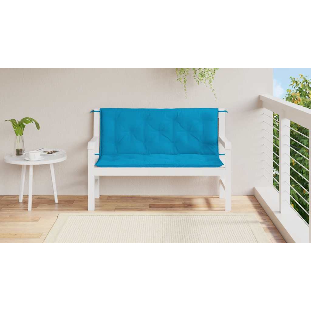 Cuscino per Panca Azzurro 120x(50+50)x7 cm in Tessuto Oxford | homemem39