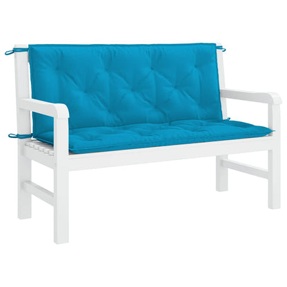 Cuscino per Panca Azzurro 120x(50+50)x7 cm in Tessuto Oxford