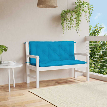 Cuscino per Panca Azzurro 120x(50+50)x7 cm in Tessuto Oxford