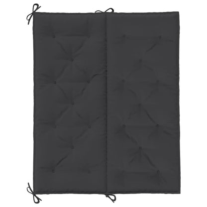 Cuscino per Panca Nero 120x(50+50)x7 cm in Tessuto Oxford