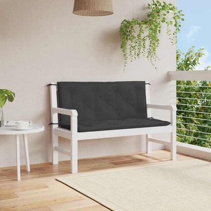 Cuscino per Panca Nero 120x(50+50)x7 cm in Tessuto Oxford | homemem39