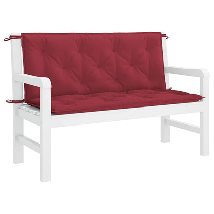 Cuscini per Panca 2 pz Rosso Vino 120x50x7 cm in Tessuto Oxford | homemem39