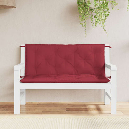 Cuscini per Panca 2 pz Rosso Vino 120x50x7 cm in Tessuto Oxford | homemem39