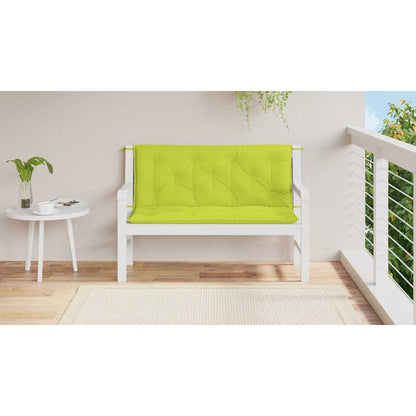 Cuscini per Panca 2 pz Verde Intenso 120x50x7 cm Tessuto Oxford | homemem39