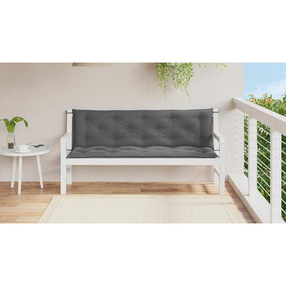 Cuscini Panca Giardino 2pz Antracite 150x50x7cm Tessuto Oxford