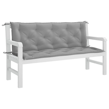Cuscini per Panca 2 pz Grigi 150x50x7 cm in Tessuto Oxford