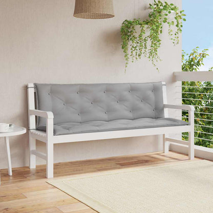 Cuscini per Panca 2 pz Grigi 150x50x7 cm in Tessuto Oxford