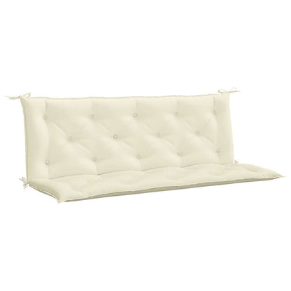 Cuscini Panca Giardino 2pz Bianco Crema 150x50x7 Tessuto Oxford