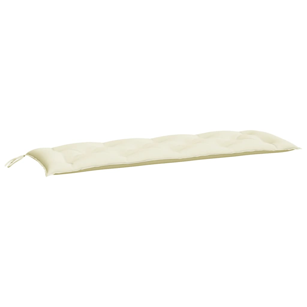 Cuscini Panca Giardino 2pz Bianco Crema 150x50x7 Tessuto Oxford - homemem39