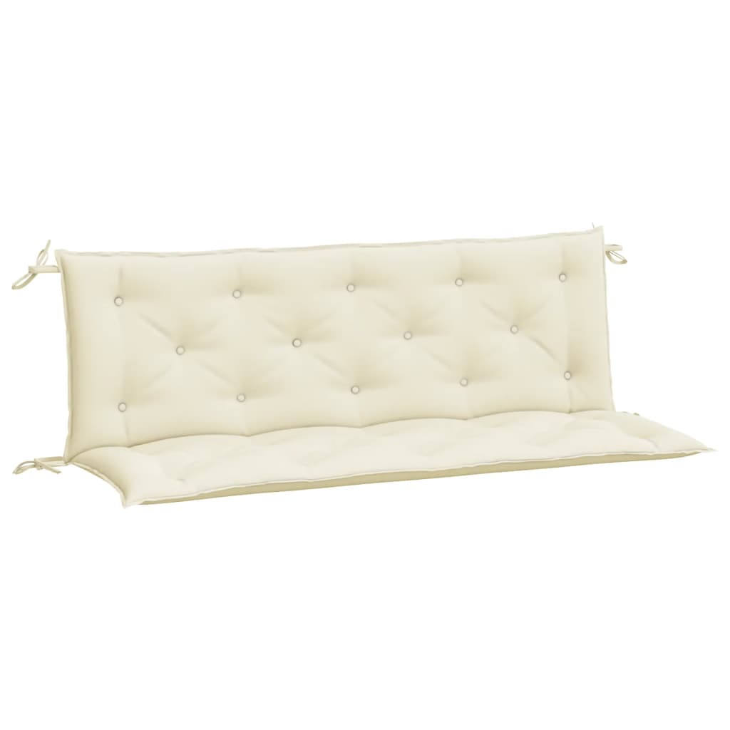 Cuscini Panca Giardino 2pz Bianco Crema 150x50x7 Tessuto Oxford - homemem39