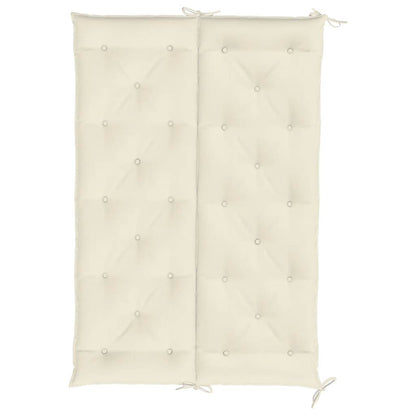 Cuscini Panca Giardino 2pz Bianco Crema 150x50x7 Tessuto Oxford