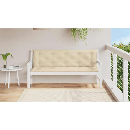 Cuscini Panca da Giardino 2pz Beige 150x50x7 cm Tessuto Oxford