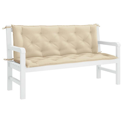 Cuscini Panca da Giardino 2pz Beige 150x50x7 cm Tessuto Oxford